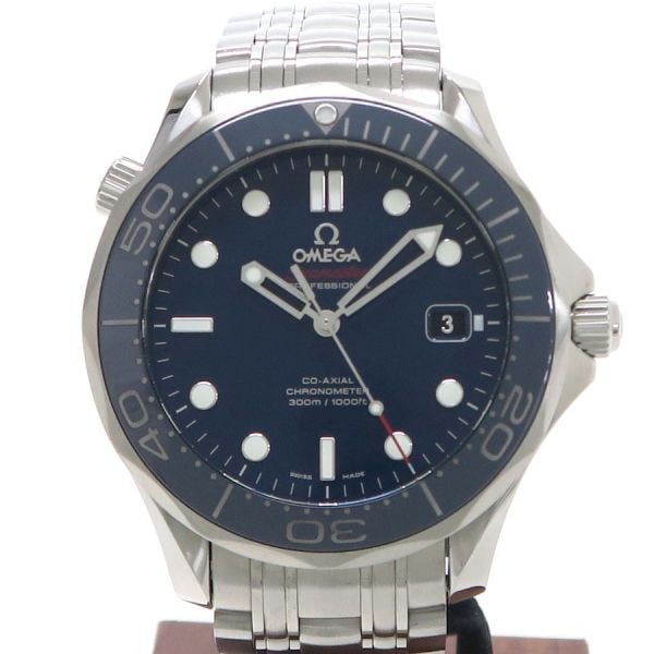 Omega Seamaster 41mm Blue Dial Automatic Men's Wristwatch: Omega Seamaster 41mm Blue Dial Automatic Men's Wristwatch The OMEGA Seamaster Diver 300M 41mm (model 212.30.41.20.03.001) is a professional men's wristwatch crafted in stainless steel. This automatic 