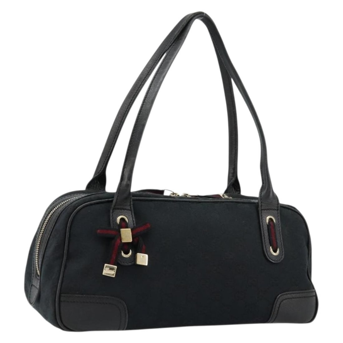 Gucci Princi GG Canvas Black Gold Handbag 161720: Gucci Princi GG Canvas Black Gold Handbag 161720 This GUCCI GG Canvas Princi Hand Bag features a black and gold exterior crafted from signature GG canvas. Designed for women, the bag offers a compact 