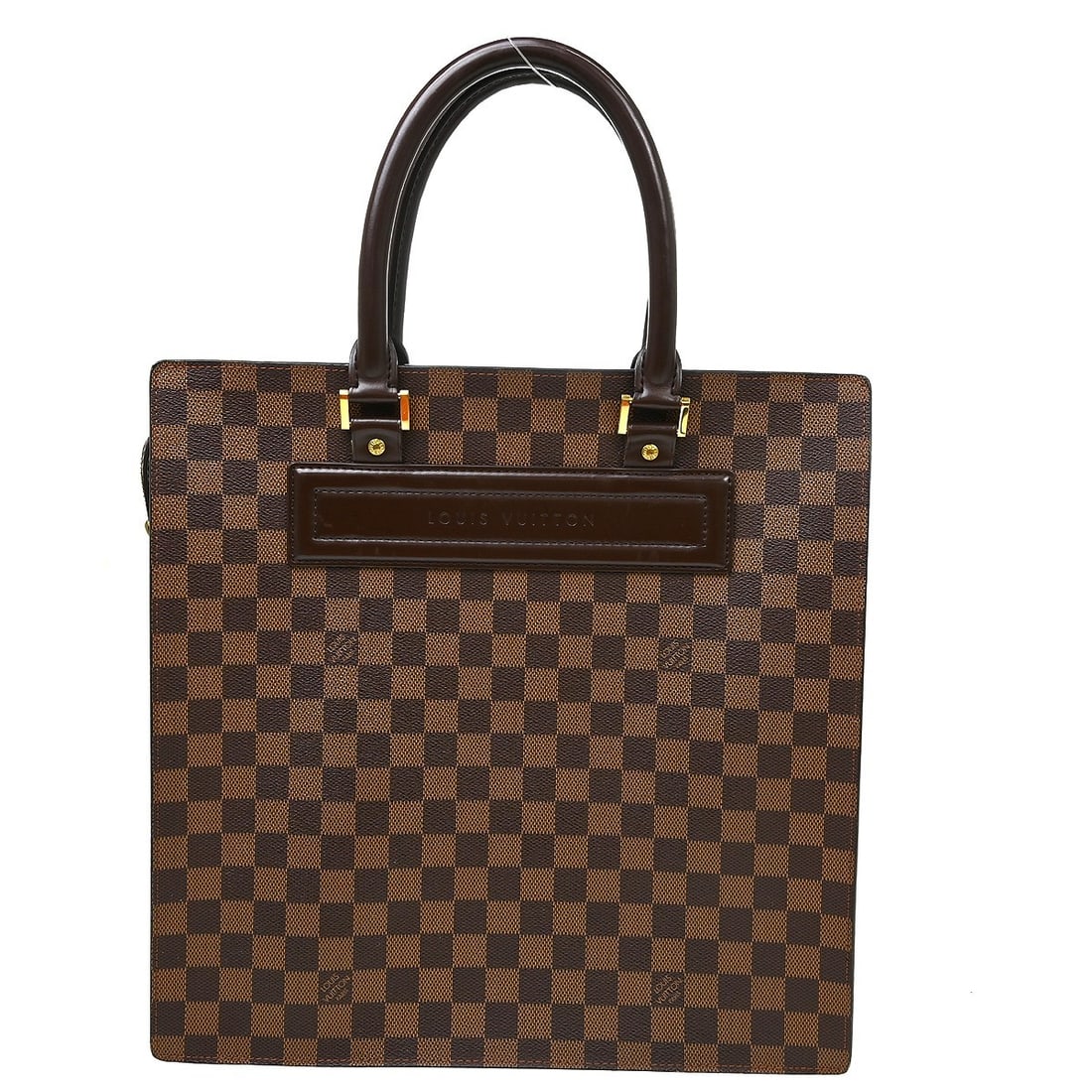 Louis Vuitton Venice GM Damier Canvas Tote Bag Brown MI0071: Louis Vuitton Venice GM Damier Canvas Tote Bag Brown MI0071 Vintage Louis Vuitton Venice GM handbag in brown Damier canvas with leather handles and Alcantara lining. This zip-top tote features inner p