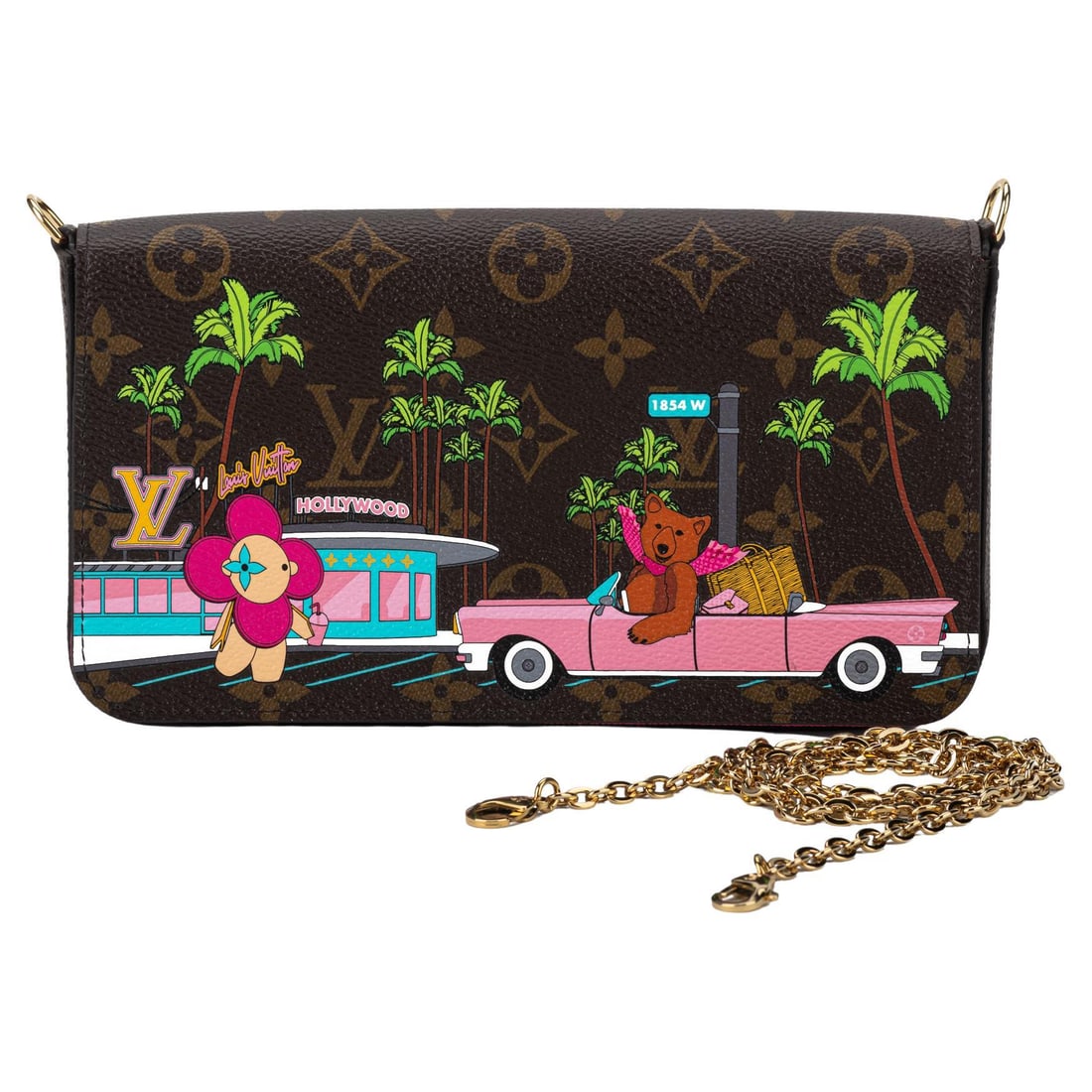Louis Vuitton Hollywood Limited Edition Christmas Bag with Chain Strap: Louis Vuitton Hollywood Limited Edition Christmas Bag with Chain Strap Introducing the Louis Vuitton Hollywood Christmas Bag, a stunning accessory that embodies luxury and style. Crafted from brown an