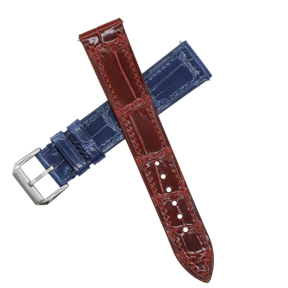 Luxury 20mm x 18mm White Alligator Leather Strap for Rolex GMT Pepsi: Luxury 20mm x 18mm White Alligator Leather Strap for Rolex GMT Pepsi Upgrade your Rolex GMT-Master with this high-quality white alligator leather strap band, specifically designed for Pepsi models. Th