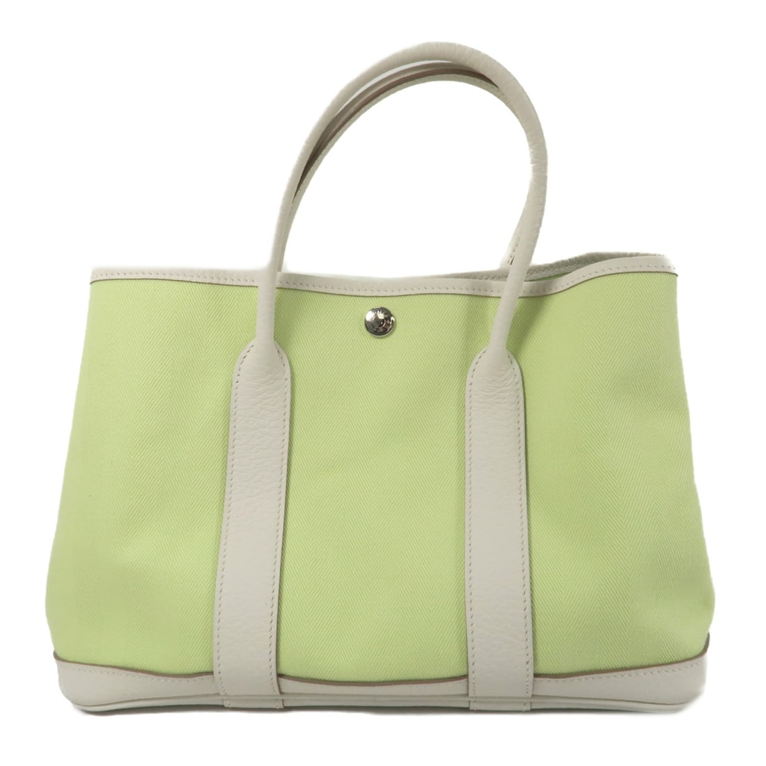 Hermes Garden Party TPM Canvas Tote Handbag PHW Jaune Bourgeon (1 of 12)