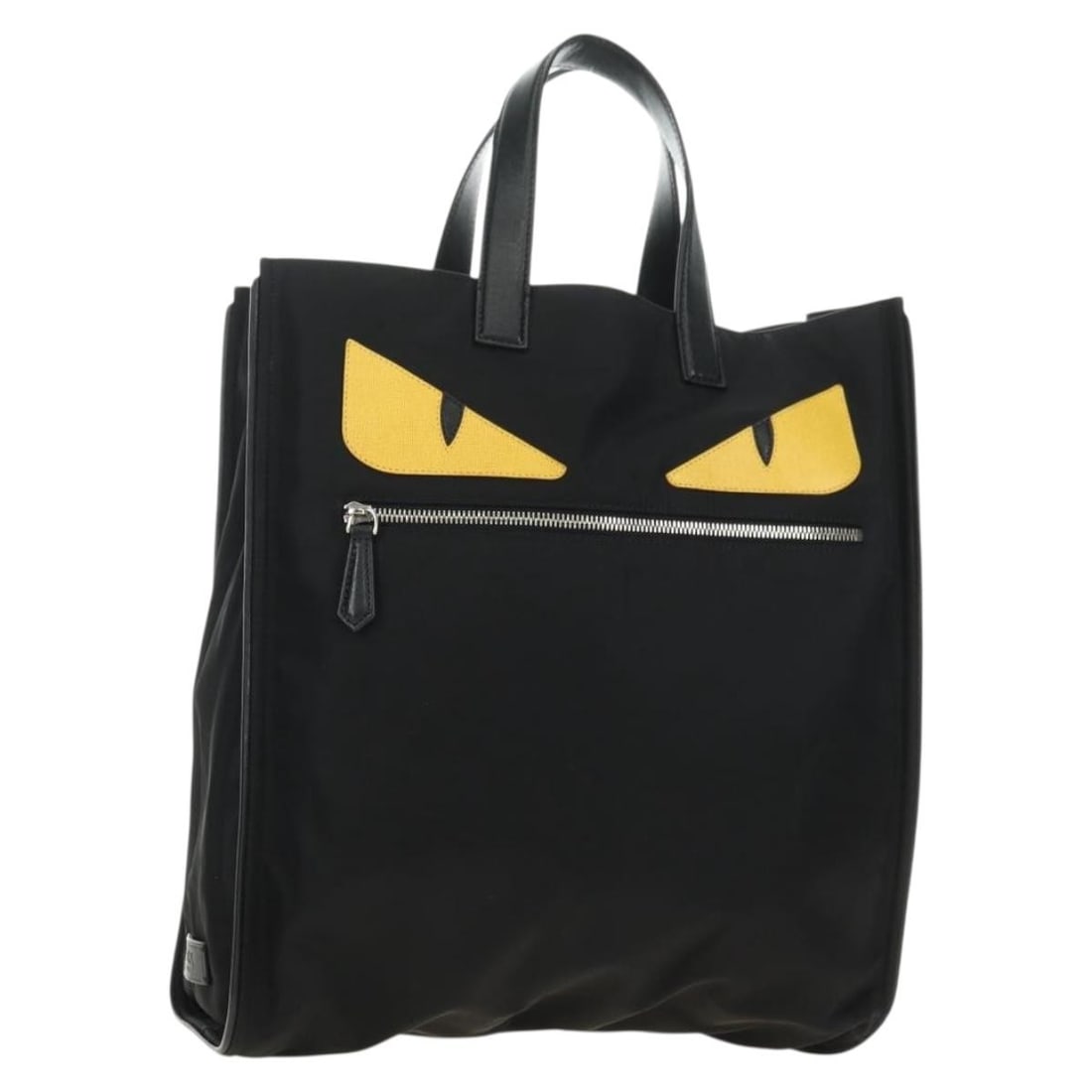 FENDI Monster Bugs Black Silver Nylon Tote Bag: FENDI Monster Bugs Black Silver Nylon Tote Bag Fendi Monster Bugs tote bag in black and silver nylon. Made in Italy, this women's tote includes a dust bag and features the recognizable Monster Bugs de