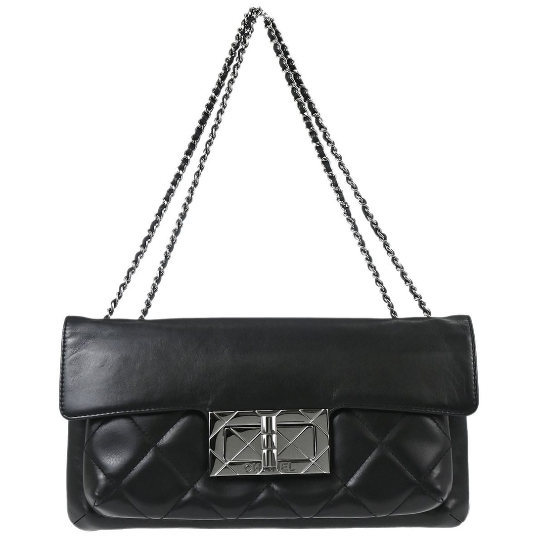 CHANEL Mademoiselle Medium Shoulder Bag Black Quilted Lambskin (1 of 18)