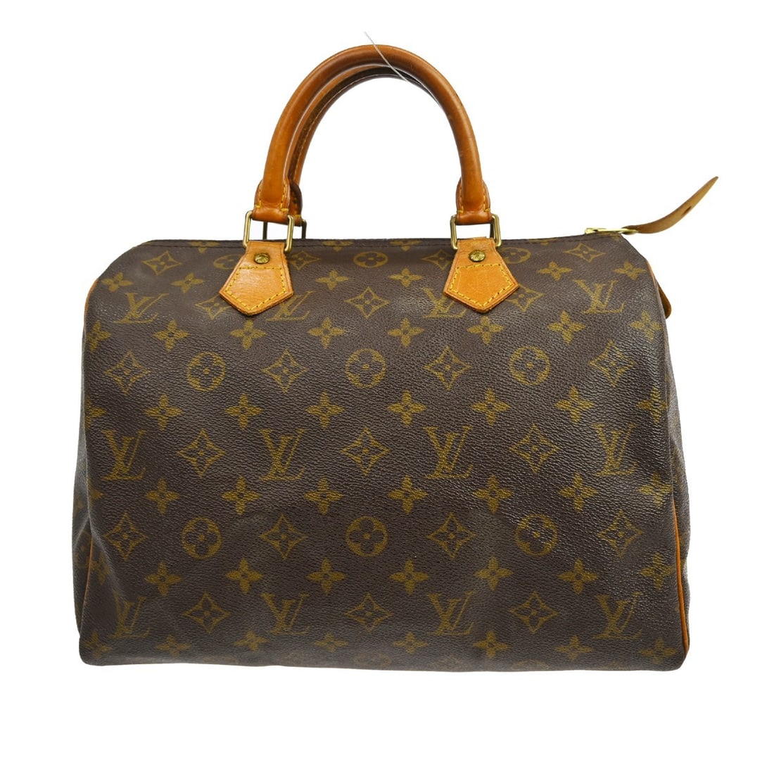 Louis Vuitton Speedy 30 Monogram Canvas Satchel M41526: Louis Vuitton Speedy 30 Monogram Canvas Satchel M41526 Vintage Louis Vuitton Speedy 30 handbag in Monogram canvas with leather double handles and a zip closure. This satchel-style top handle bag featu