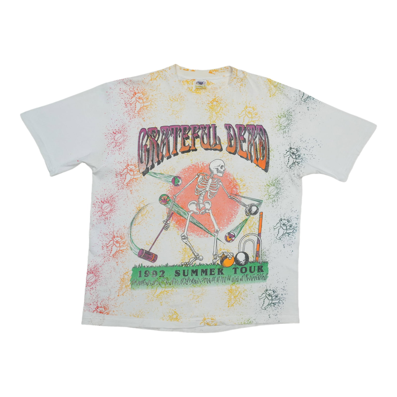 1992 Grateful Dead White Vintage Tour Graphic Tee Large (1 of 5)