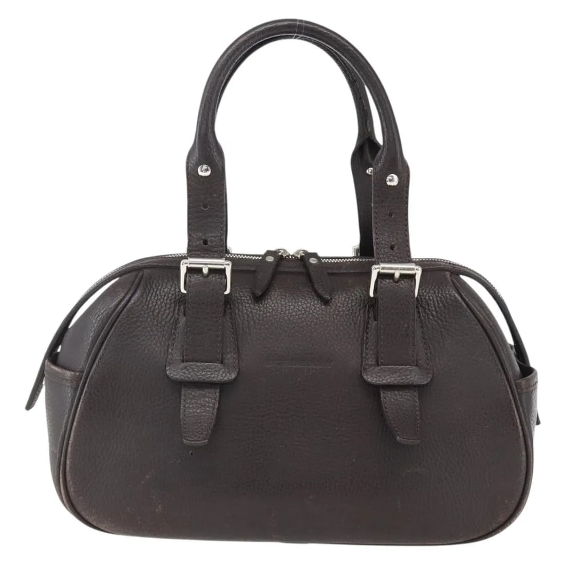 Burberry Vintage Brown Leather Handbag 31cm x 20cm x 15cm (1 of 18)