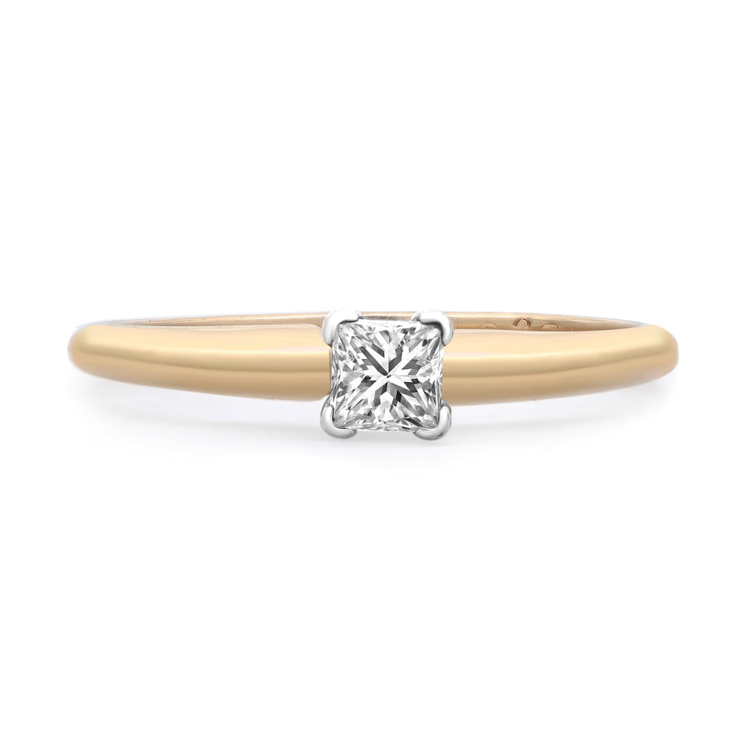 Rachel Koen 0.25ct Princess Cut Diamond Engagement Ring 14K Yellow Gold Size 7: Rachel Koen 0.25ct Princess Cut Diamond Engagement Ring 14K Yellow Gold Size 7 This stunning engagement ring by Rachel Koen features a beautiful prong-set princess cut diamond at its center, weighing 