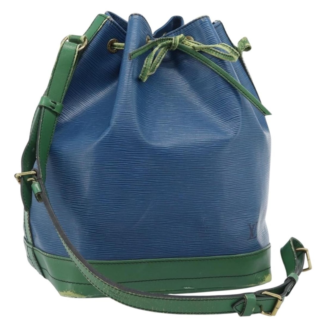 Louis Vuitton M44044 Noe Epi Leather Shoulder Bag Green Blue: Louis Vuitton M44044 Noe Epi Leather Shoulder Bag Green Blue Louis Vuitton Noe shoulder bag in bicolor green and blue Epi leather. This women's shoulder bag is made in France and includes only the bag