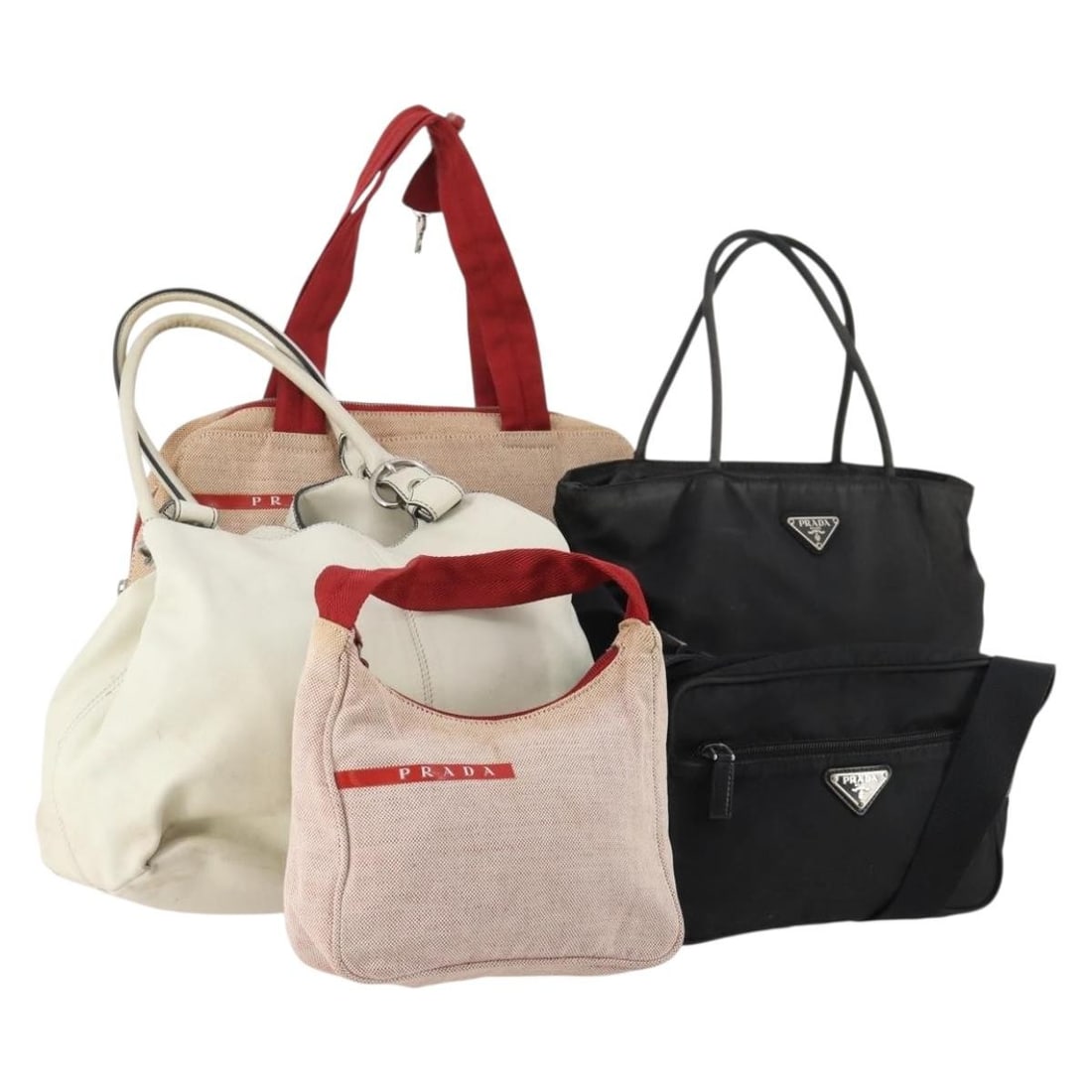 PRADA nylon shoulder bag special set with padlock keys clochette (1 of 18)