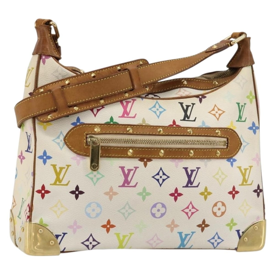 Louis Vuitton M92660 Boulogne White Monogram Multicolor Shoulder Bag: Louis Vuitton M92660 Boulogne White Monogram Multicolor Shoulder Bag Louis Vuitton Boulogne shoulder bag in white Monogram Multicolor canvas. This women's bag is made in France and includes only the b