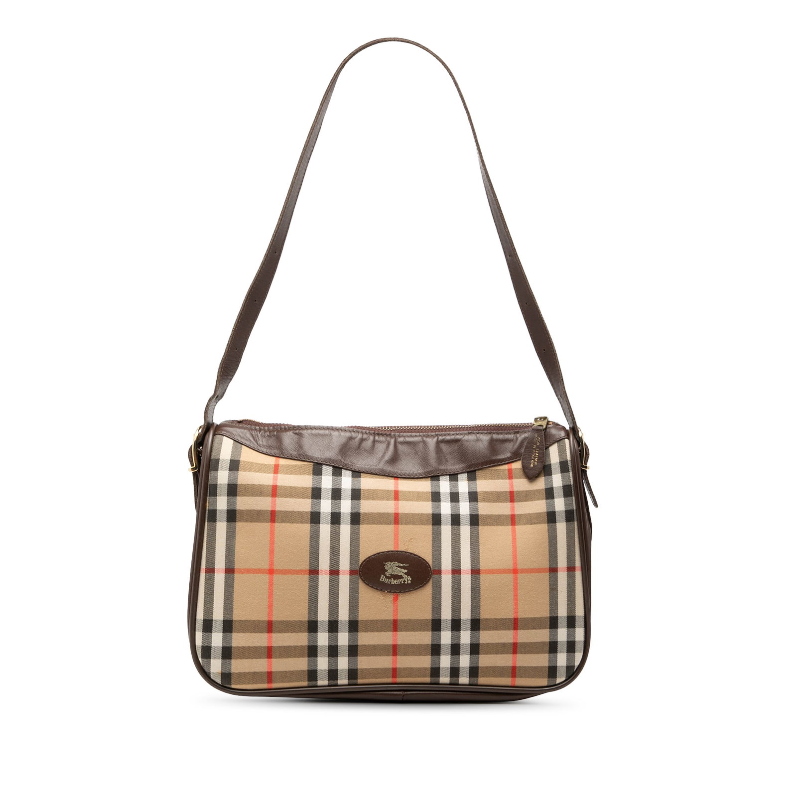 Burberry Haymarket Check Crossbody Bag in Canvas with Leather Trim (1 of 6)