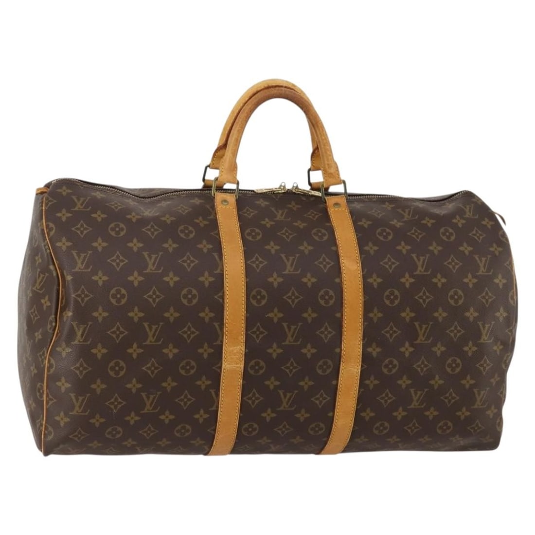Louis Vuitton M41424 Keepall 55 Monogram Canvas Boston Bag: Louis Vuitton M41424 Keepall 55 Monogram Canvas Boston Bag Louis Vuitton Keepall 55 Boston bag in Monogram canvas, model M41424, made in France. This pre-owned bag is offered without the original box 