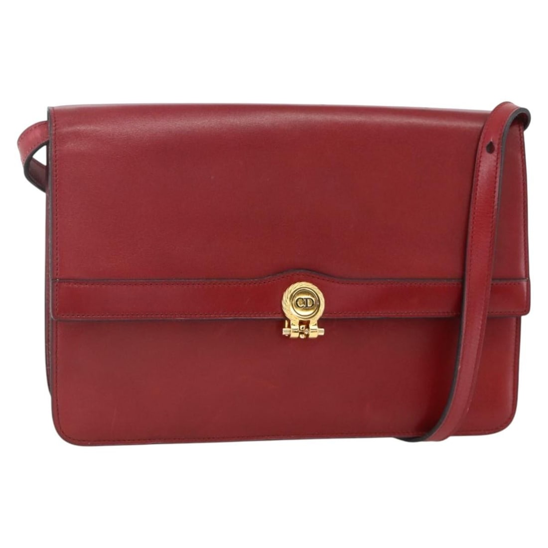 Christian Dior Red Leather Shoulder Bag Gold Tone Hardware: Christian Dior Red Leather Shoulder Bag Gold Tone Hardware Authentic Christian Dior shoulder bag in red leather with gold-tone accents. Made in France, this women's bag has a structured shoulder bag s