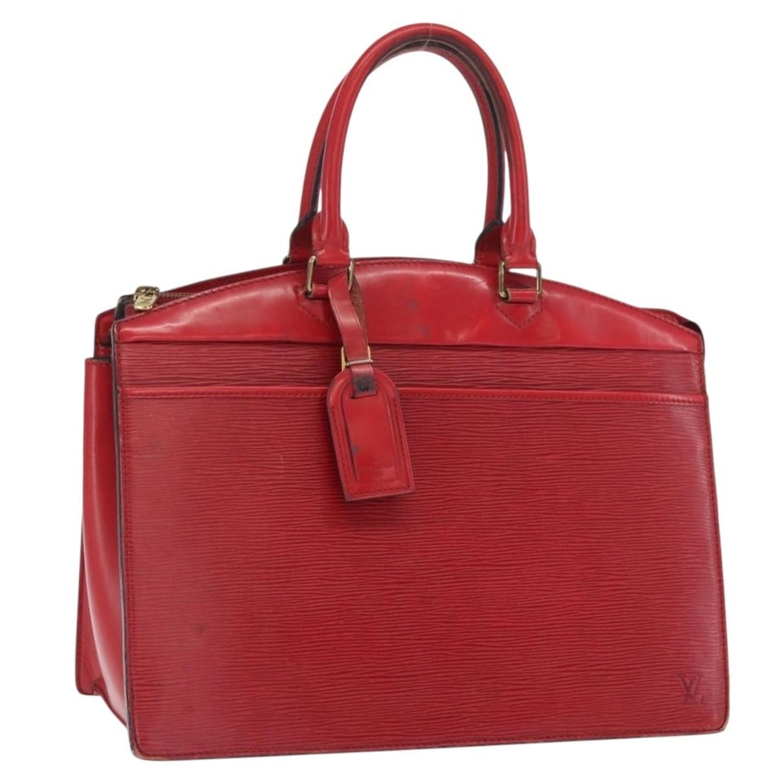 Louis Vuitton M48187 Riviera red Epi leather handbag with name tag (1 of 18)