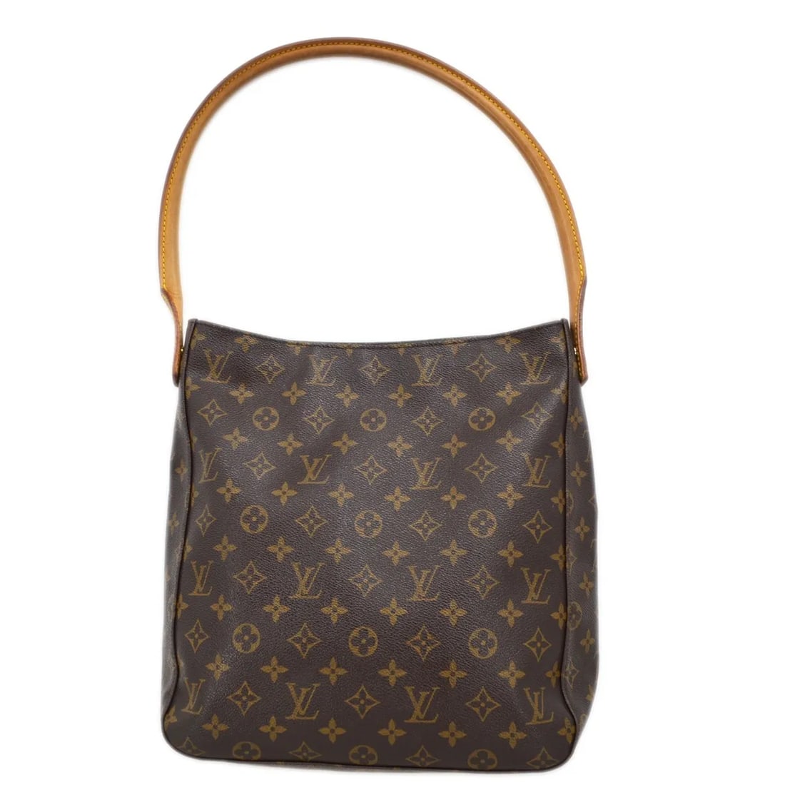 Louis Vuitton Monogram Looping Shoulder Bag Brown Canvas: Louis Vuitton Monogram Looping Shoulder Bag Brown Canvas Louis Vuitton Monogram Looping handbag in brown canvas. This women's bag is made in France and remains in good condition with visible wear. Not