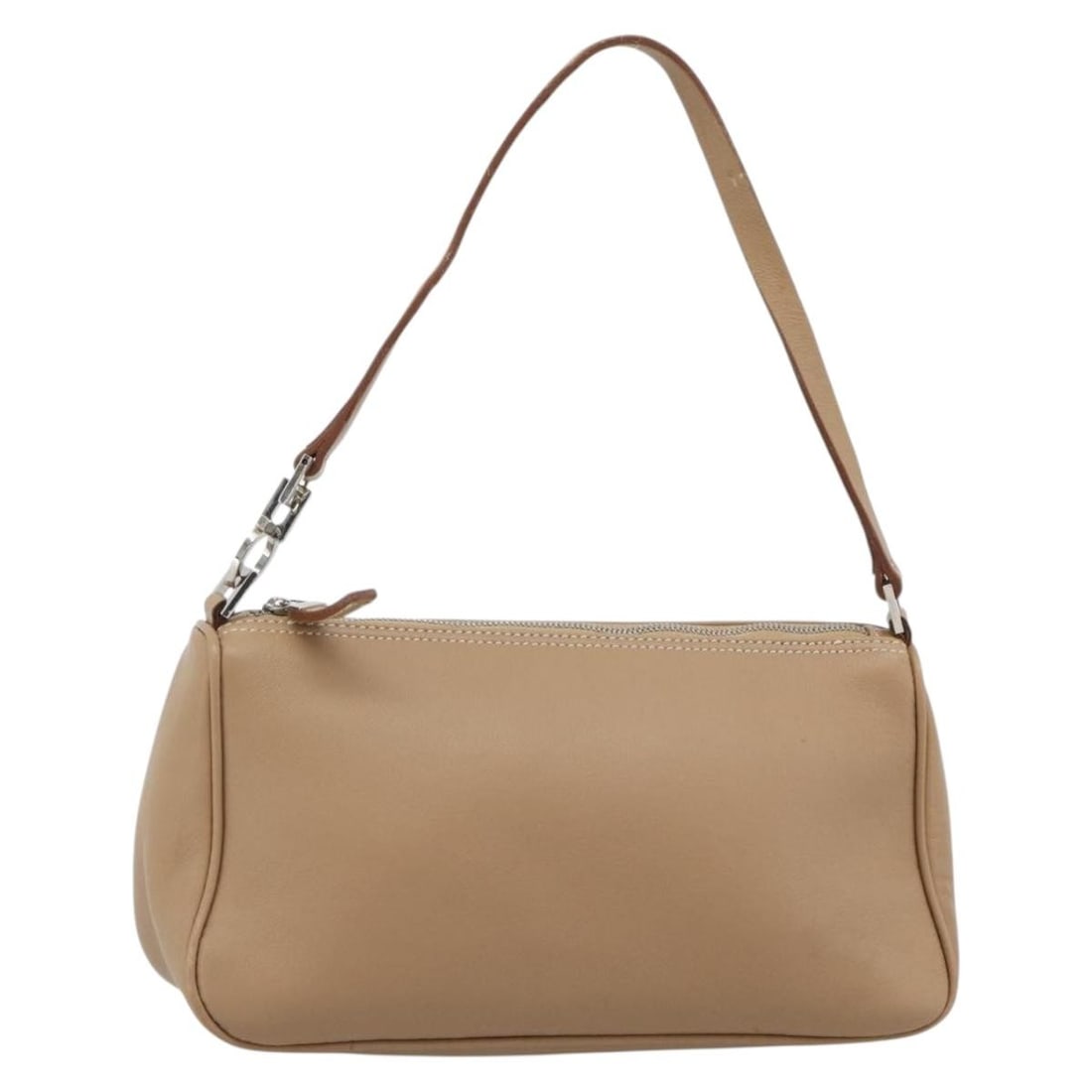 Leather Shoulder Bag Salvatore Ferragamo Gancini Beige Silver: Leather Shoulder Bag Salvatore Ferragamo Gancini Beige Silver Salvatore Ferragamo Gancini shoulder bag in beige leather with silver-tone detailing. Made in Italy, this women's shoulder bag is offered 