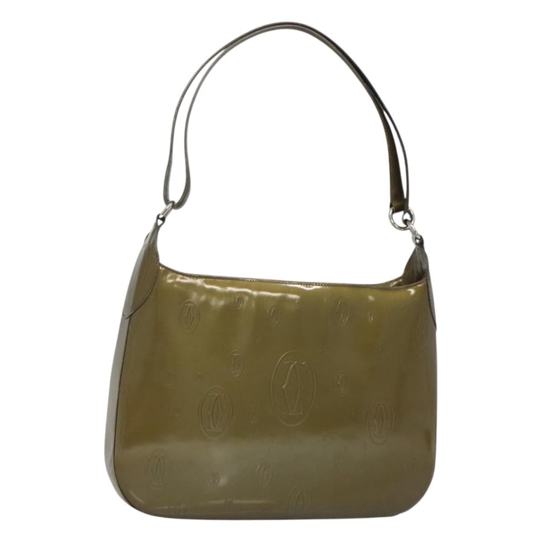 Cartier Happy Birthday Enamel Shoulder Bag Khaki Silver (1 of 18)