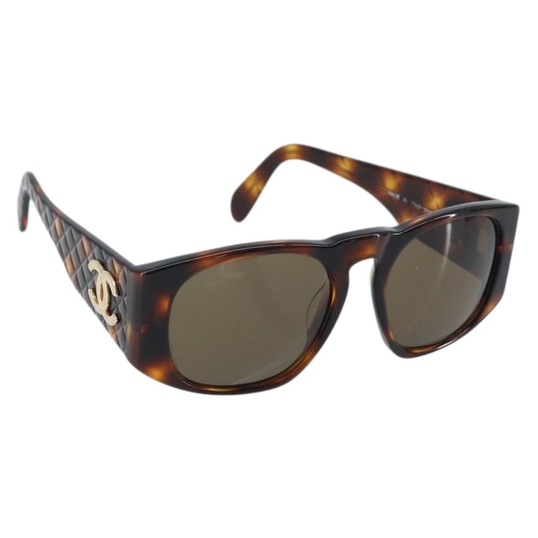 CHANEL 01450 91235 Coco Mark Brown Plastic Womens Sunglasses (1 of 10)