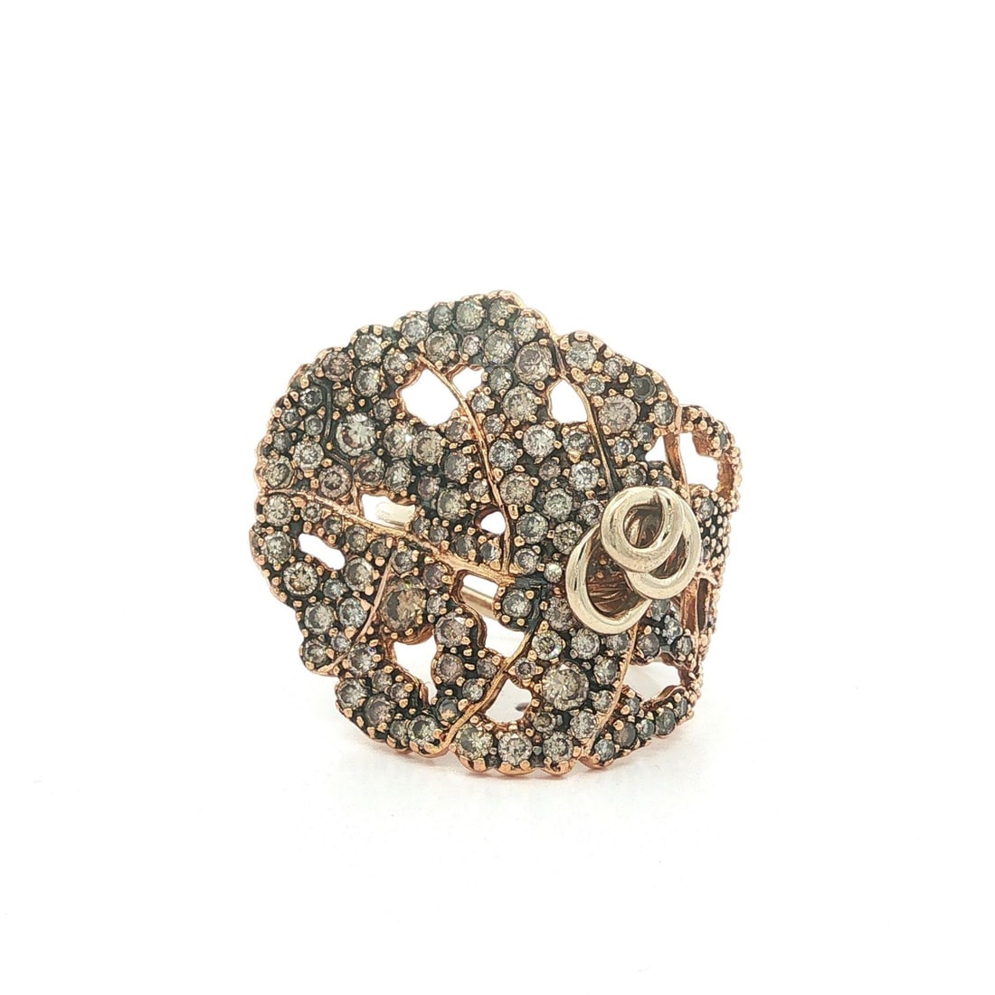 H Stern floral wrap ring 18k yellow gold fancy brown diamonds (1 of 12)