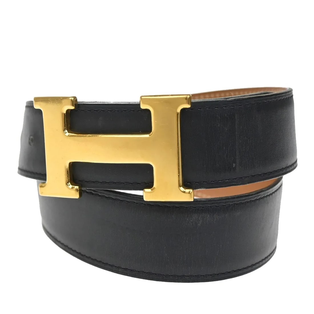 Hermes Constance leather reversible belt black unisex (1 of 15)