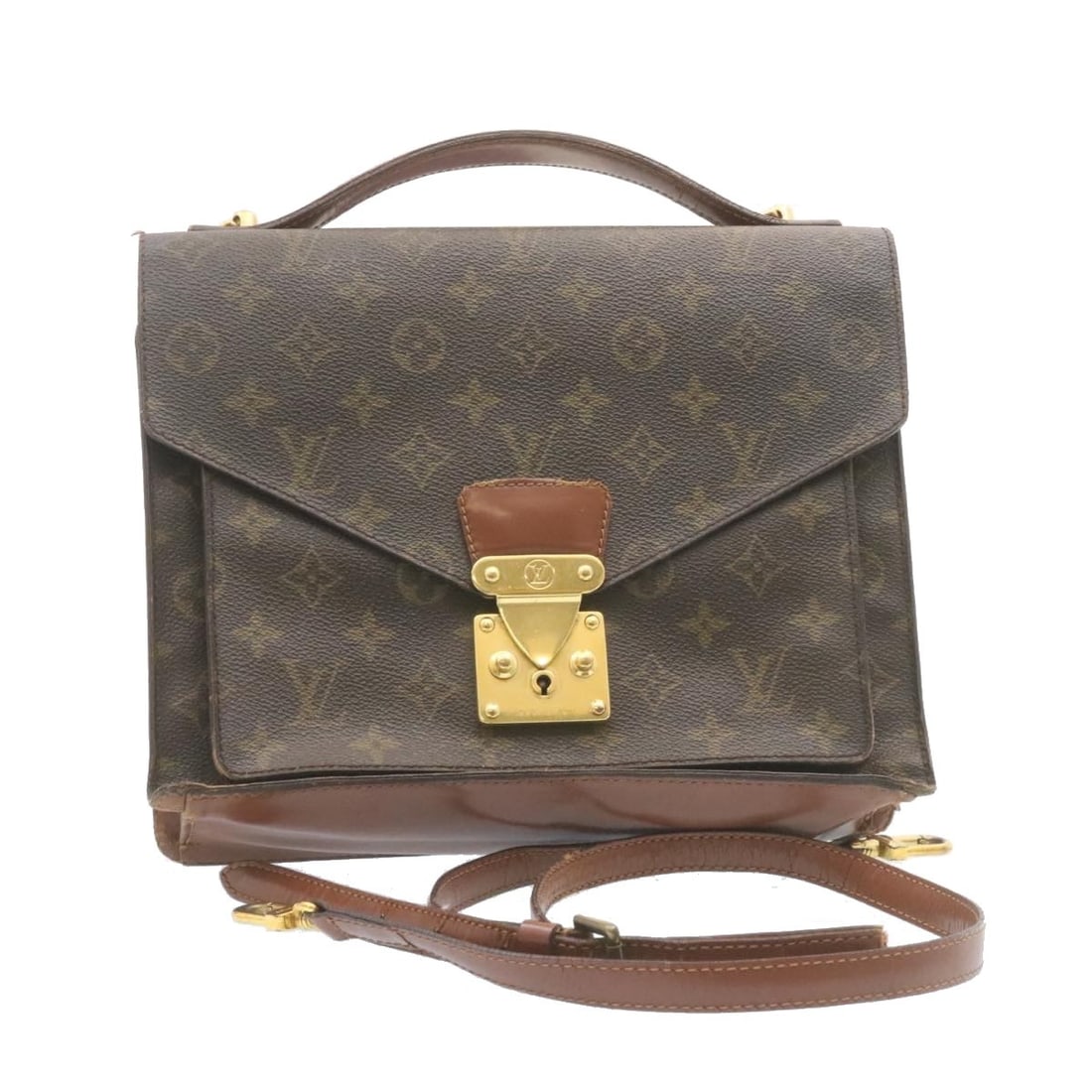 Louis Vuitton Monceau M51185 Monogram Canvas 2way Handbag: Louis Vuitton Monceau M51185 Monogram Canvas 2way Handbag Louis Vuitton Monceau 2way handbag in Monogram canvas, designed for women and made in France. This piece includes a shoulder strap and shows h