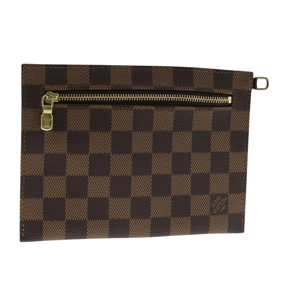 Louis Vuitton N51149 Clifton Pouch in Damier Ebene Canvas: Louis Vuitton N51149 Clifton Pouch in Damier Ebene Canvas Louis Vuitton Clifton pouch in Damier Ebene canvas, made in France. This women's pouch shows visible prior use with rubbing on the exterior, i