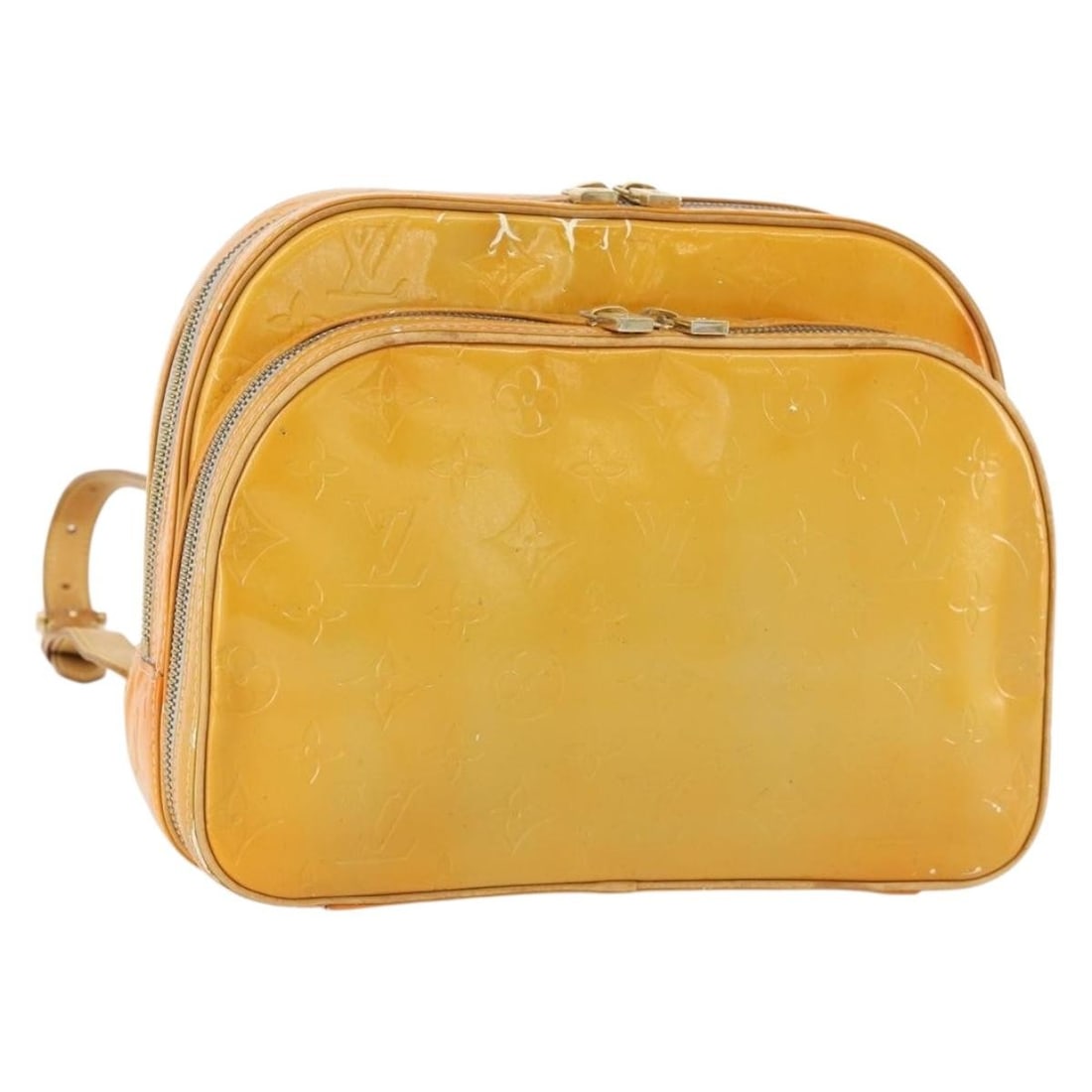 Louis Vuitton Marley Gris Patent Leather Backpack M91038 Monogram Vernis: Louis Vuitton Marley Gris Patent Leather Backpack M91038 Monogram Vernis This Louis Vuitton Monogram Vernis Marley Backpack in Gris features a patent leather exterior and is designed for women. The ba