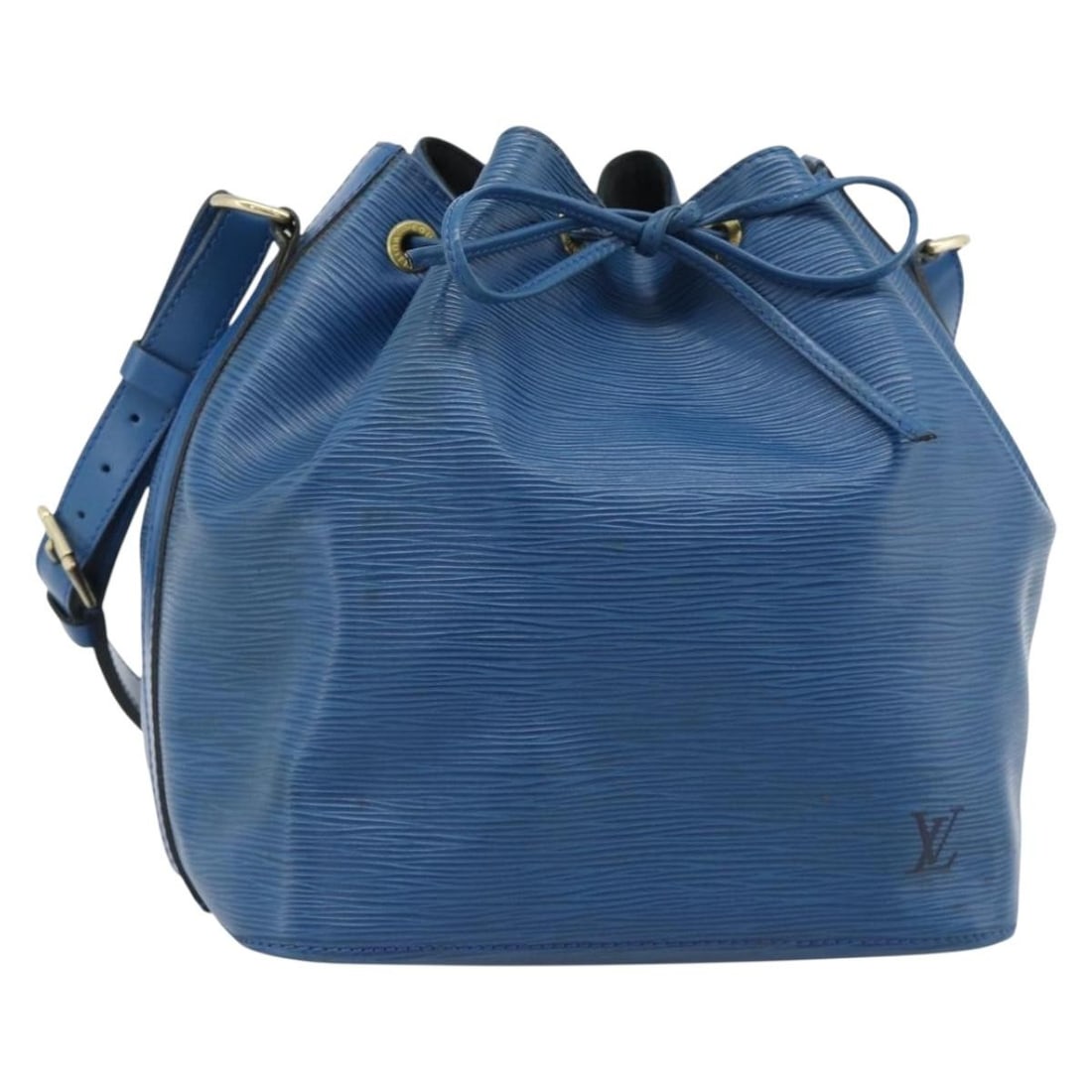 Louis Vuitton M44105 Petit Noe Blue Epi Leather Shoulder Bag: Louis Vuitton M44105 Petit Noe Blue Epi Leather Shoulder Bag Louis Vuitton Petit Noe shoulder bag in blue Epi leather. Made in France, this women's bag features the M44105 product line and includes on