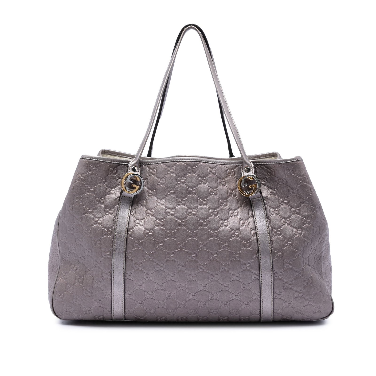 Gucci Twins Tote Large Metallic Guccissima Leather Bag (1 of 7)