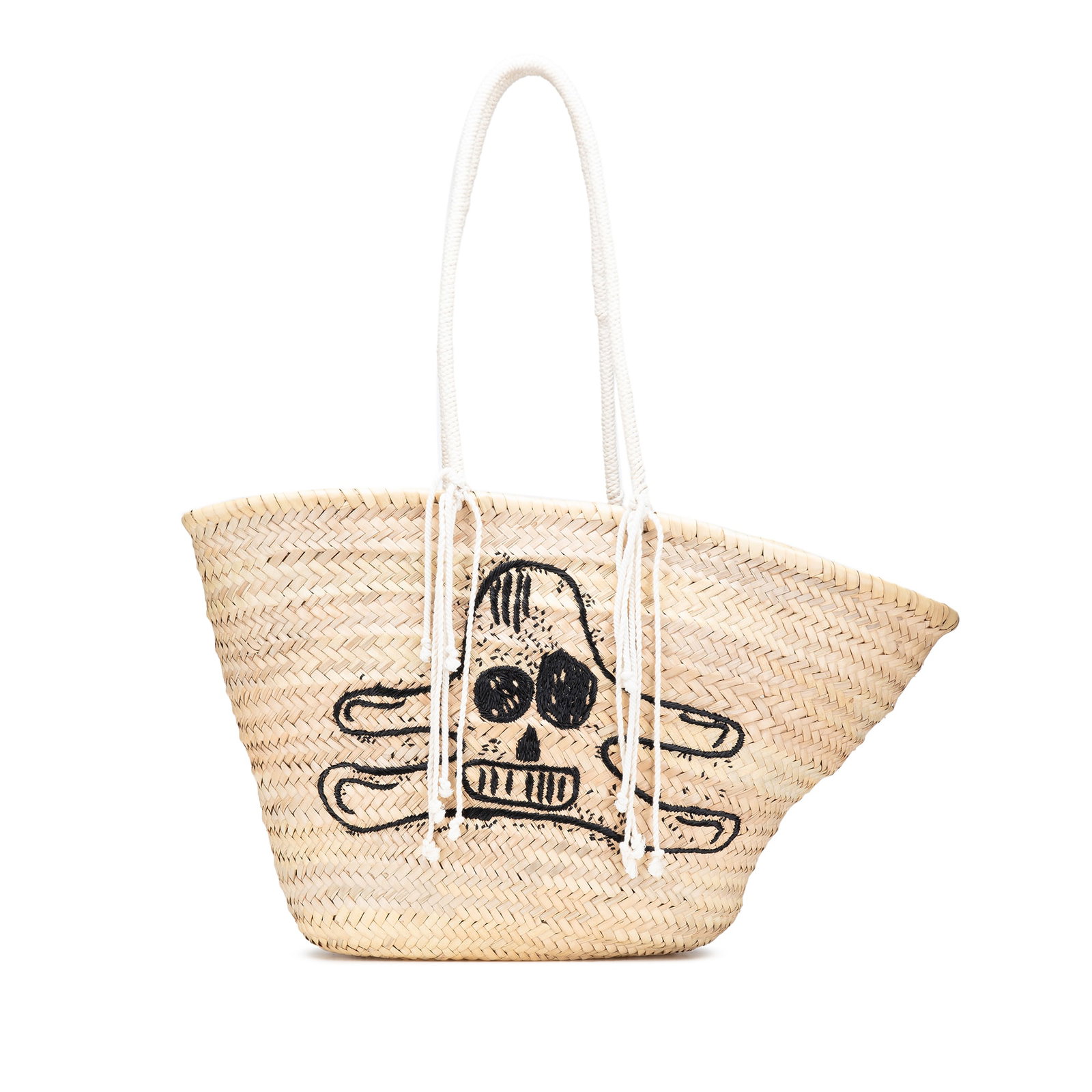 Celine Andre Butzer Large Raffia Tote Bag Embroidered Brown: Celine Andre Butzer Large Raffia Tote Bag Embroidered Brown This Celine tote bag showcases a stunning embroidered woven raffia body, complemented by rolled cotton shoulder straps and an open top desig