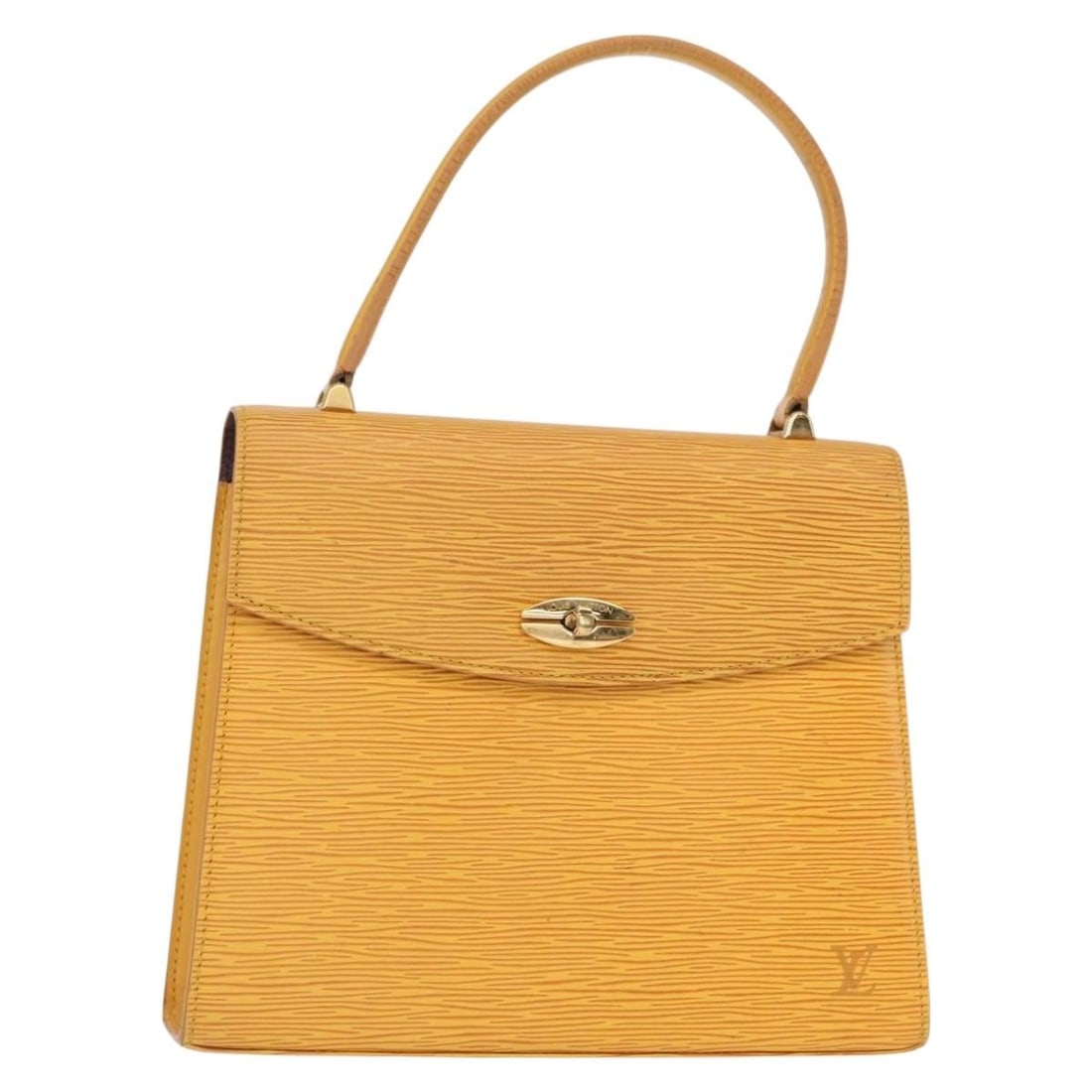 LOUIS VUITTON Epi Malesherbes Hand Bag Tassili Yellow M52379 Auth: LOUIS VUITTON Epi Malesherbes Hand Bag Tassili Yellow M52379 Auth This authentic LOUIS VUITTON Epi Malesherbes Hand Bag showcases a vibrant Tassili Yellow and Jonne color scheme, crafted from durable 