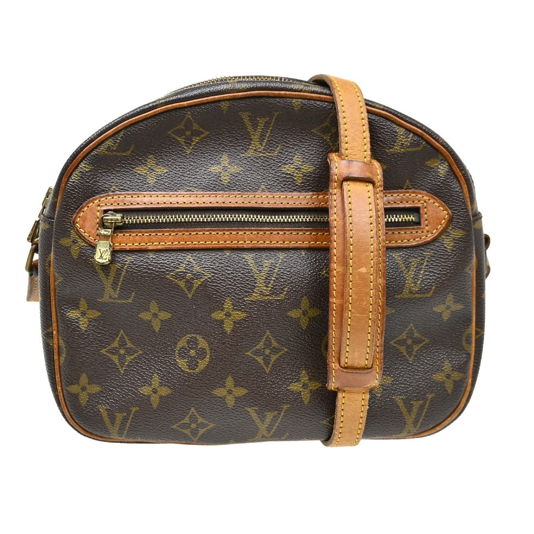 Louis Vuitton Senlis Monogram Canvas Crossbody Purse M51222: Louis Vuitton Senlis Monogram Canvas Crossbody Purse M51222 Vintage Louis Vuitton Senlis crossbody bag in brown Monogram canvas with leather strap and zip closure. This unisex medium bag shows reasona
