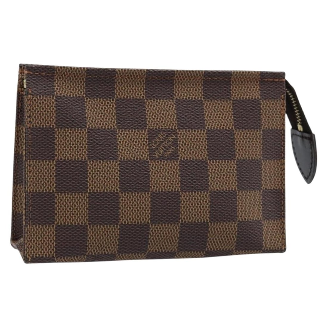 Louis Vuitton N47548 Poche Toilette 15 Damier Ebene Canvas Pouch: Louis Vuitton N47548 Poche Toilette 15 Damier Ebene Canvas Pouch Louis Vuitton Damier Ebene Poche Toilette 15 pouch in Damier Ebene canvas. Made in France, this women's pouch includes the item box. Co