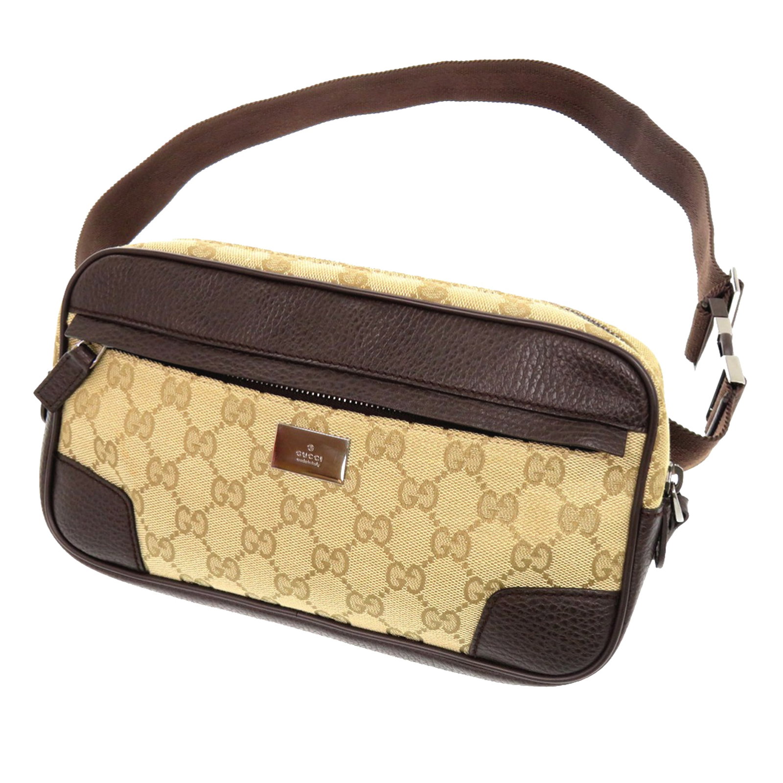 Gucci GG Canvas Beige Crossbody Bag Italy: Gucci GG Canvas Beige Crossbody Bag Italy This Gucci GG Canvas Crossbody bag features a beige canvas body with leather trim, a flat shoulder strap, a top zip closure, and an interior slip pocket. The 