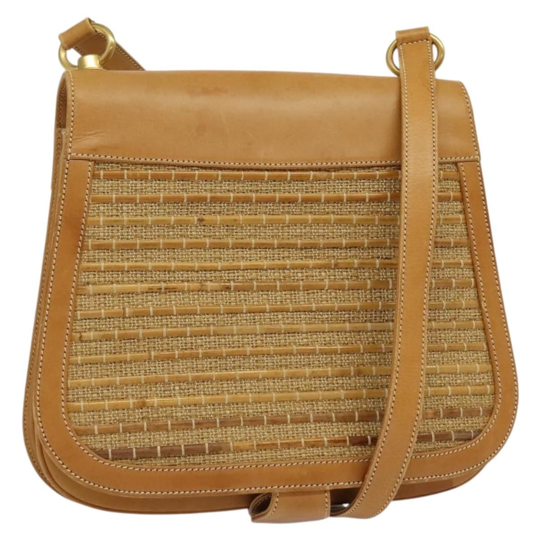GUCCI Beige Gold Leather Shoulder Bag Italy 11in: GUCCI Beige Gold Leather Shoulder Bag Italy 11in This GUCCI shoulder bag is crafted from beige and gold leather and features a classic design. Made in Italy, it is designed for women and offers a spac