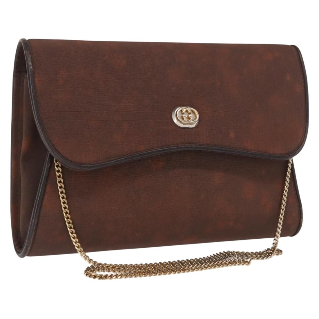 Gucci Brown Gold Nylon Shoulder Bag Auth 149791 (1 of 18)