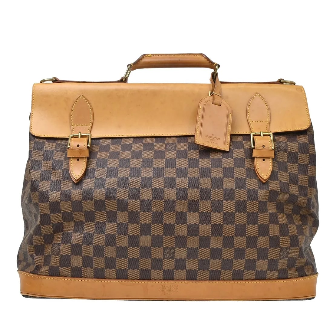 Louis Vuitton West End Unisex Brown Canvas Bag: Louis Vuitton West End Unisex Brown Canvas Bag Vintage Louis Vuitton West End bag in brown canvas. This unisex piece is made in France and shows overall good condition, with visible wear to the leathe