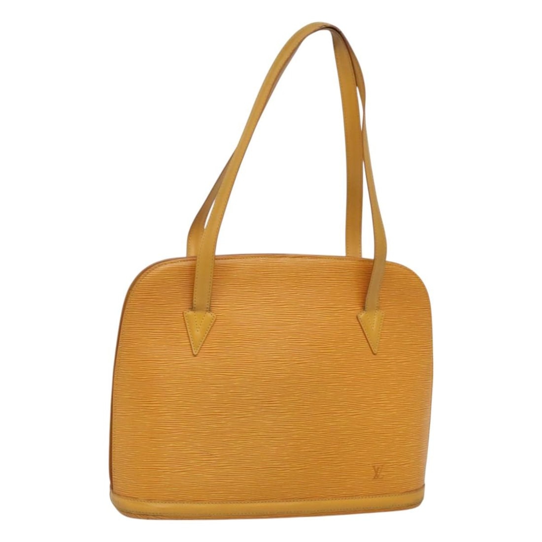 Louis Vuitton Epi Leather Lussac Yellow Shoulder Bag M52289 France: Louis Vuitton Epi Leather Lussac Yellow Shoulder Bag M52289 France This Louis Vuitton Epi Lussac Shoulder Bag features a striking yellow Epi leather exterior, designed for women seeking a blend of sty