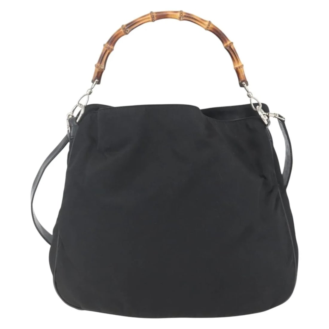 Gucci Vintage Bamboo Handle Nylon Hobo Bag (1 of 18)