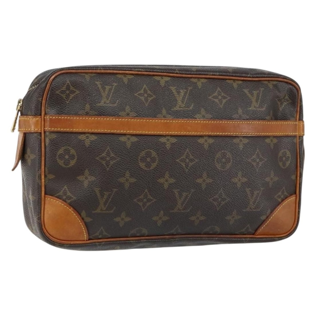 Louis Vuitton Monogram Compiegne 28 Clutch Bag M51845 Made in France: Louis Vuitton Monogram Compiegne 28 Clutch Bag M51845 Made in France This Louis Vuitton Monogram Compiegne 28 Clutch Bag is a stylish accessory that showcases the iconic Monogram Canvas exterior. Craf