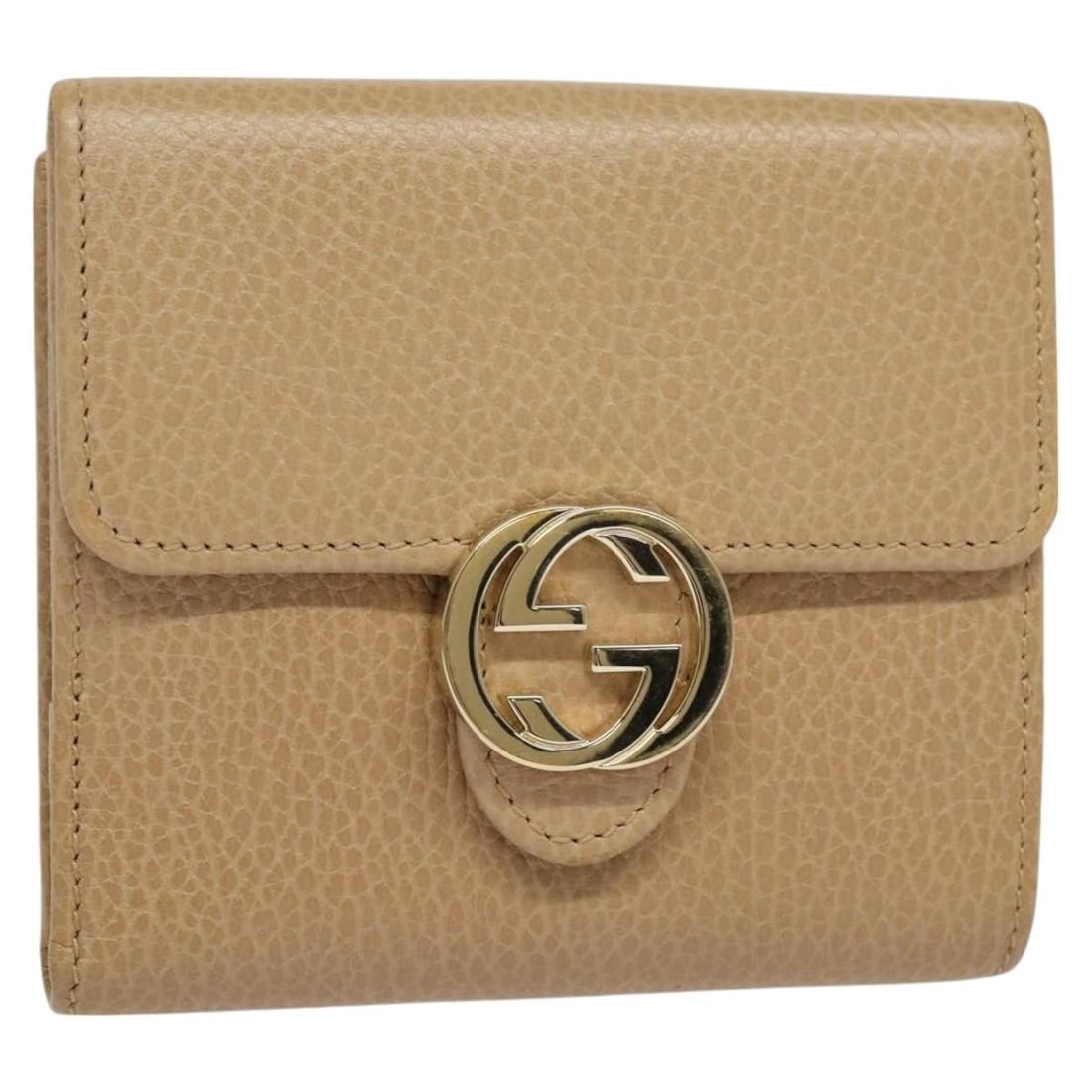 Gucci 615525 Women's Leather Wallet Beige Gold with Dust Bag and Box: Gucci 615525 Women's Leather Wallet Beige Gold with Dust Bag and Box This GUCCI women's wallet features a beige leather exterior with gold accents. Designed for both style and practicality, it offers 