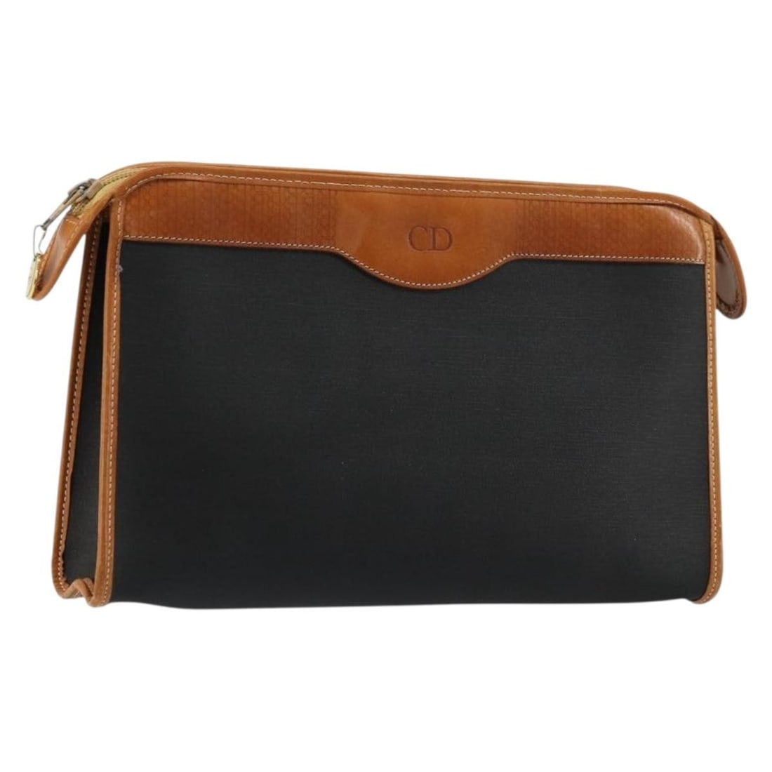 Beige Gold Christian Dior Coated Canvas Clutch Bag France: Beige Gold Christian Dior Coated Canvas Clutch Bag France This Christian Dior clutch bag is crafted from beige and gold coated canvas, offering a sophisticated and timeless look. Designed for women, t