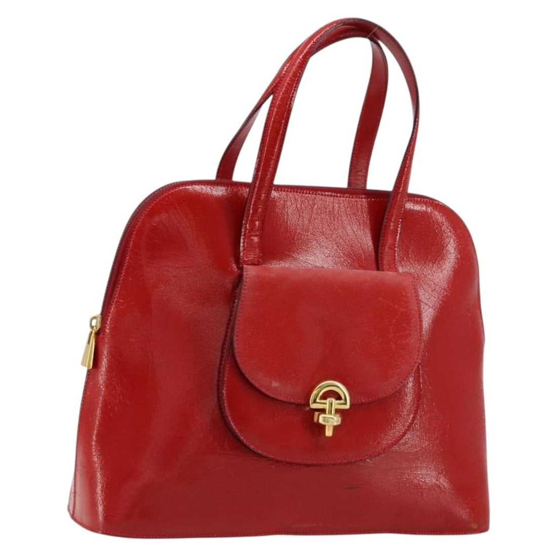 CELINE red gold patent leather women s handbag Italy auth: CELINE red gold patent leather women s handbag Italy auth This CELINE handbag is crafted from red patent leather with gold-tone accents. Designed for women, it features a structured silhouette with a 