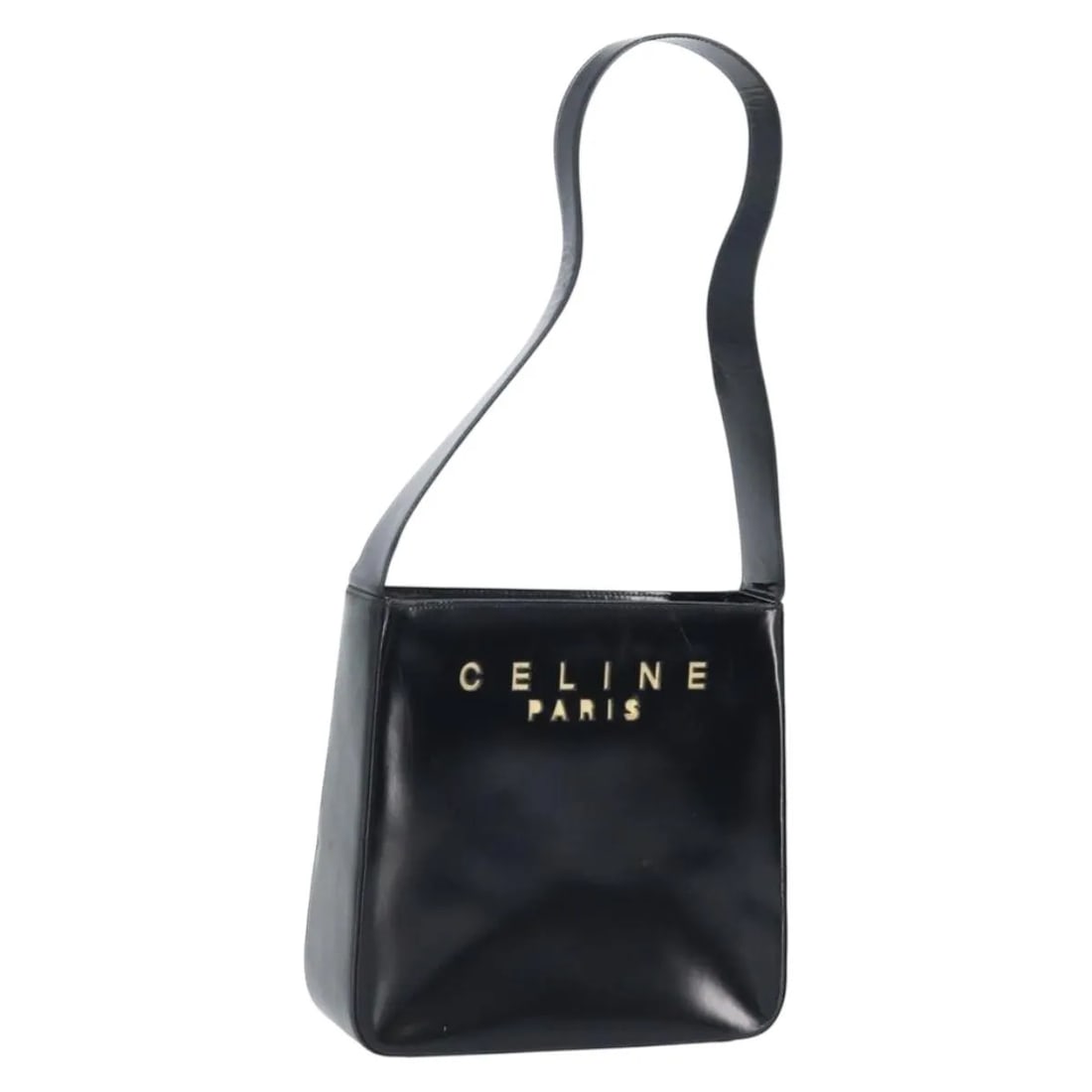 Celine Vintage Black Leather Shoulder Bag 25cm x 23cm x 8cm: Celine Vintage Black Leather Shoulder Bag 25cm x 23cm x 8cm Vintage Celine leather bag in black with honest wear consistent with age and use. This piece is in good vintage condition, showing light sur