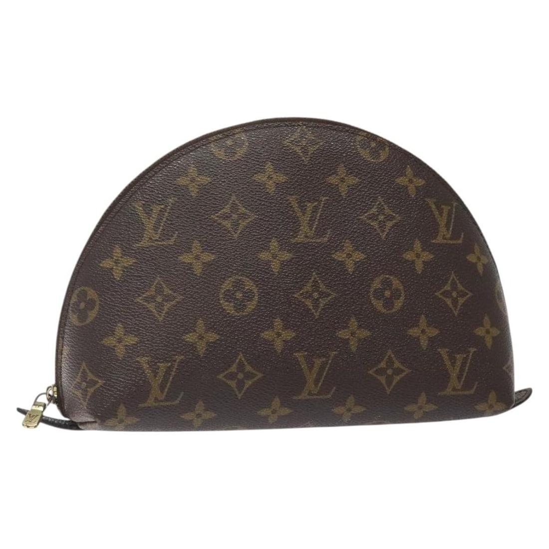 Louis Vuitton M47520 Trousse Demi Ronde Monogram Cosmetic Pouch: Louis Vuitton M47520 Trousse Demi Ronde Monogram Cosmetic Pouch Louis Vuitton Trousse Demi Ronde cosmetic pouch in Monogram canvas. This women's pouch is made in France and is sold as the pouch only; 