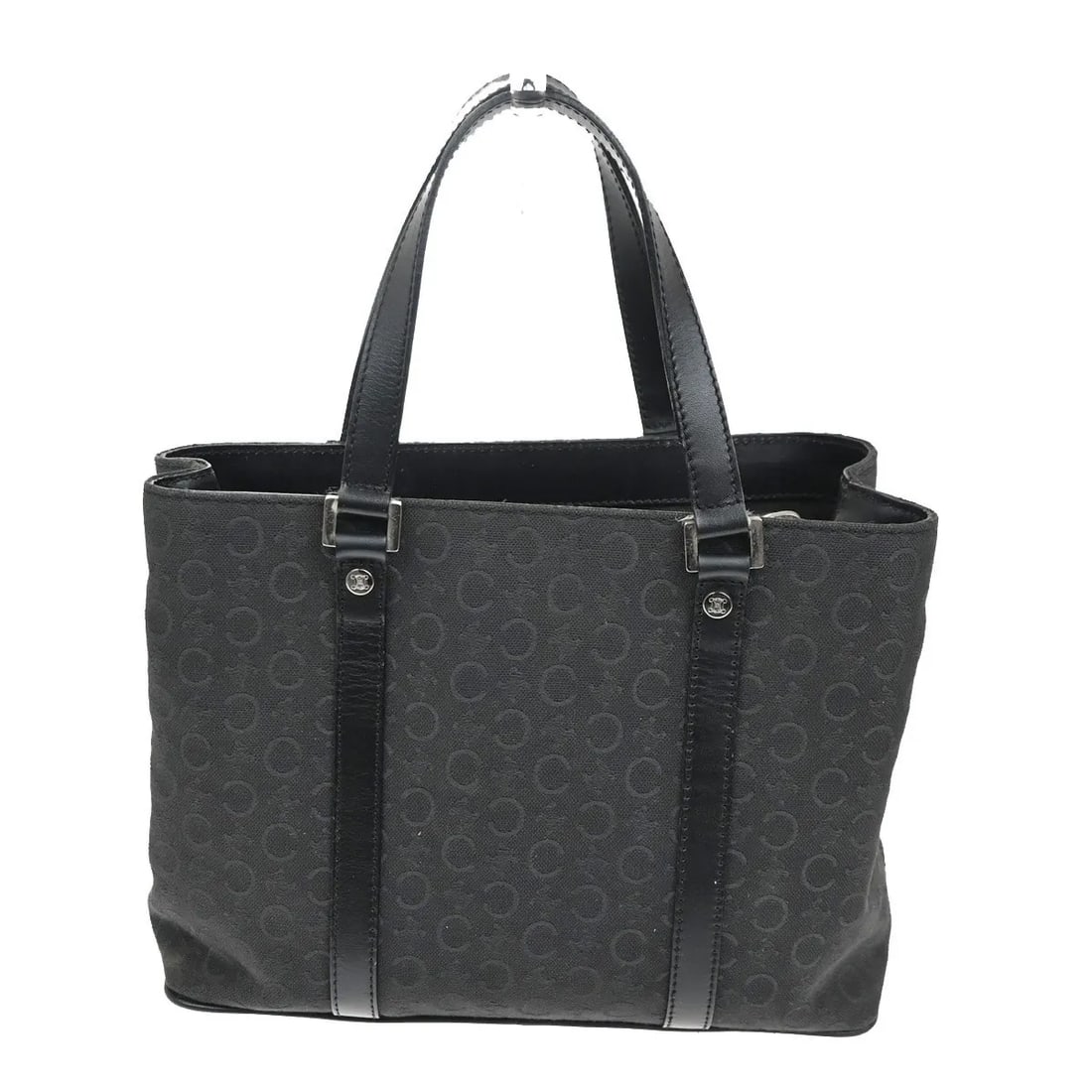 Celine Tote Bag Black Canvas Italy 26cm x 19cm x 10cm: Celine Tote Bag Black Canvas Italy 26cm x 19cm x 10cm This Celine tote bag features a black canvas construction designed for female use. It measures 26cm x 19cm x 10cm and is crafted in Italy. The bag