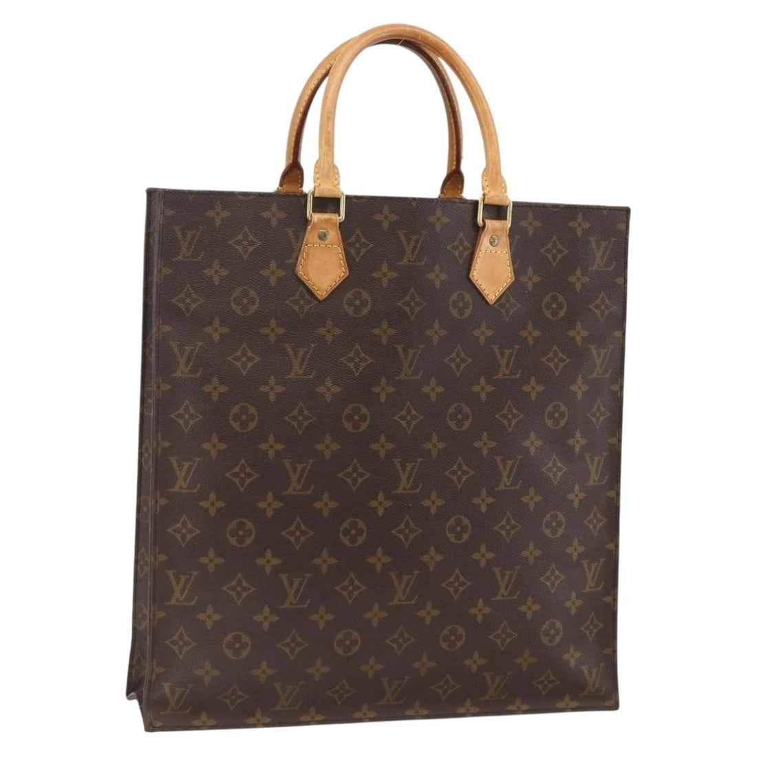 Louis Vuitton M51140 Sac Plat Monogram Canvas Tote Bag: Louis Vuitton M51140 Sac Plat Monogram Canvas Tote Bag Louis Vuitton Sac Plat handbag in Monogram canvas, made in France. This women's bag is offered without the original box or dust bag and includes 