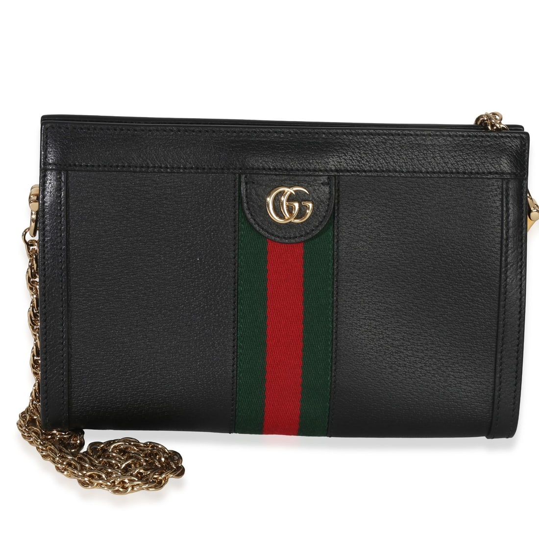 Gucci Ophidia Small Web Chain Shoulder Bag Black Leather (1 of 9)