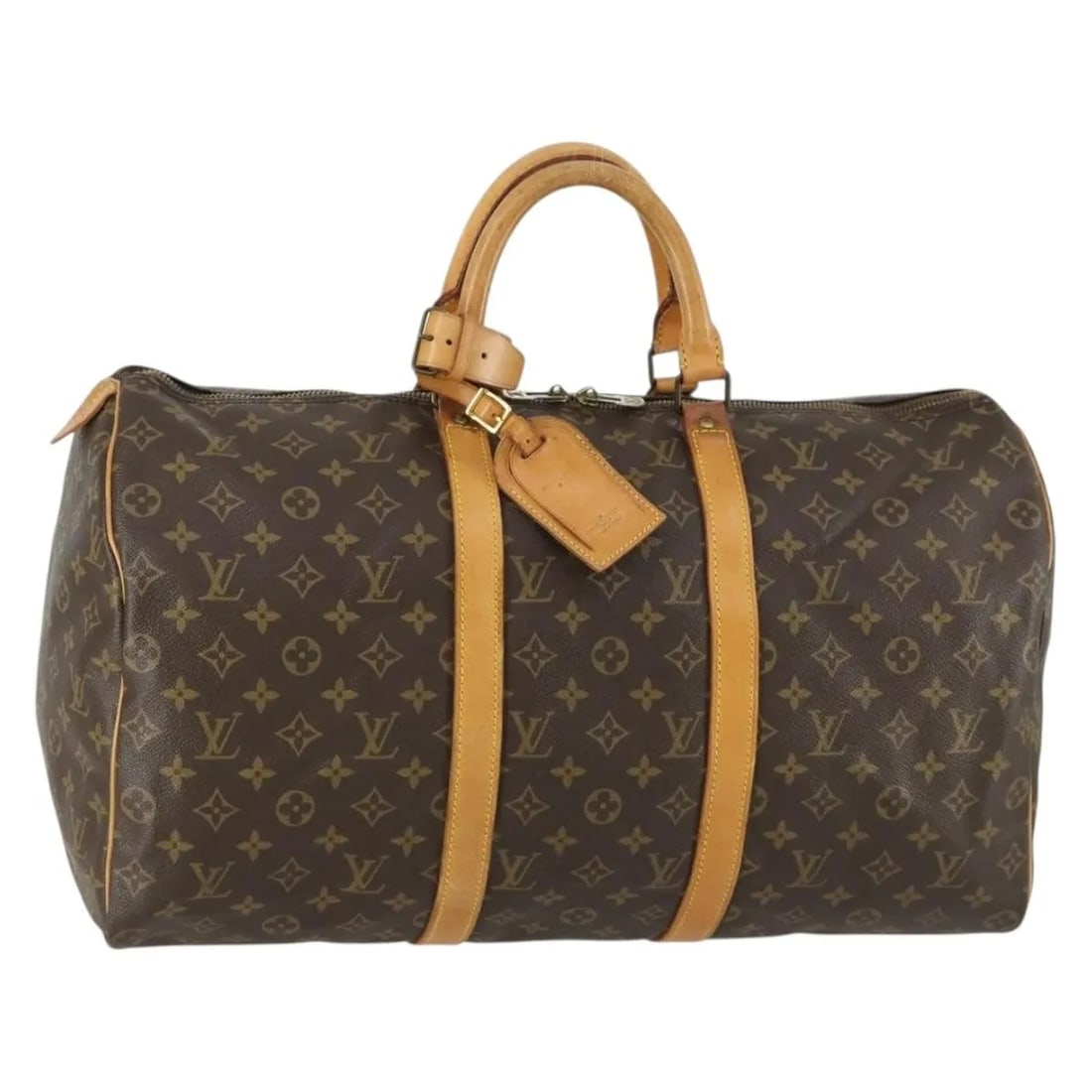 Louis Vuitton Monogram Canvas Keepall Travel Bag 50cm: Louis Vuitton Monogram Canvas Keepall Travel Bag 50cm This Louis Vuitton Keepall Bag features the iconic Monogram Canvas design in brown and is suitable for both men and women. Crafted in France, the 